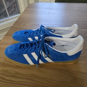 Adidas Blue and White Men's Sneakers, Size 13